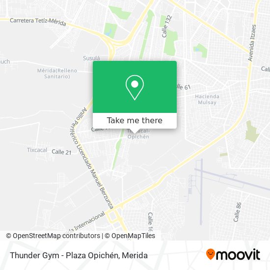 Thunder Gym - Plaza Opichén map