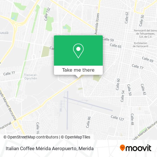 Italian Coffee Mérida Aeropuerto map