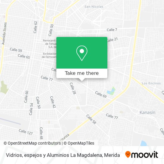 Mapa de Vidrios, espejos y Aluminios La Magdalena