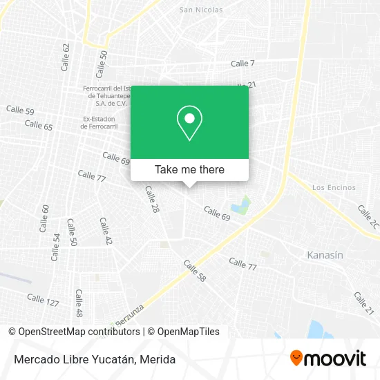 Mapa de Mercado Libre Yucatán