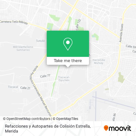 Refacciones y Autopartes de Colisión Estrella map