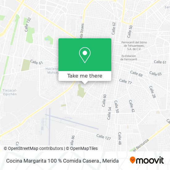 Mapa de Cocina Margarita 100 % Comida Casera.