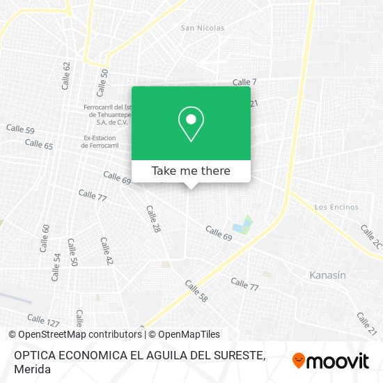 OPTICA ECONOMICA EL AGUILA DEL SURESTE map