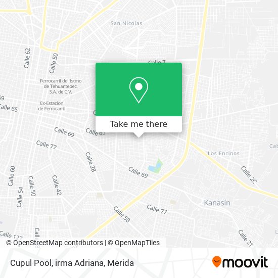 Cupul Pool, irma Adriana map