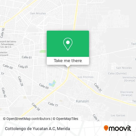 Mapa de Cottolengo de Yucatan A.C