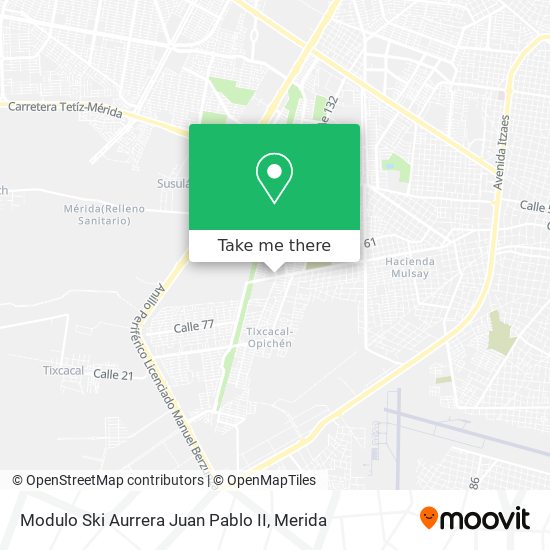 Modulo Ski Aurrera Juan Pablo II map
