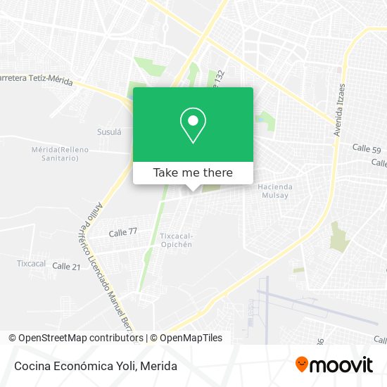 Mapa de Cocina Económica Yoli