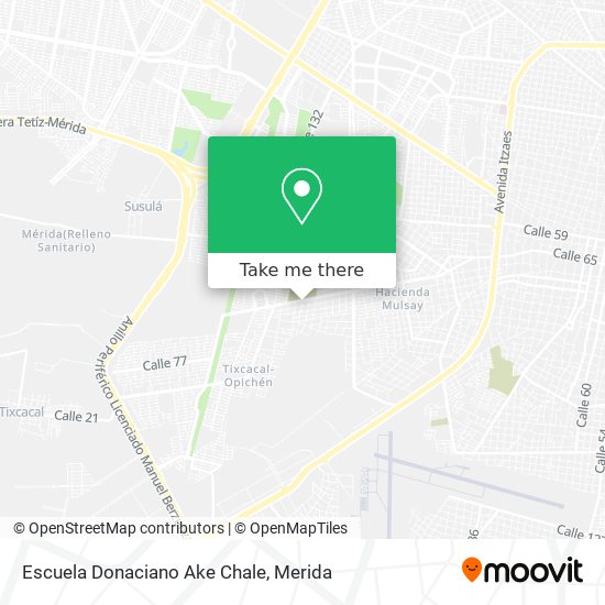 Escuela Donaciano Ake Chale map