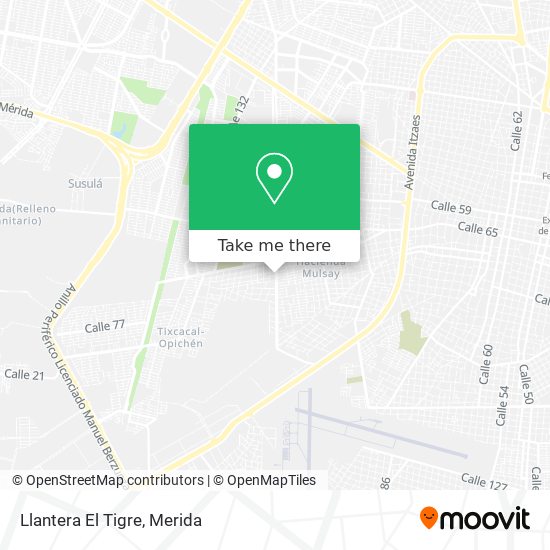Mapa de Llantera El Tigre