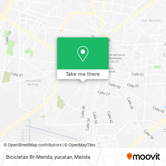 Bicicletas Br-Merida, yucatan map