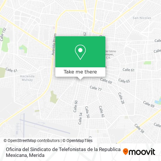 Oficina del Sindicato de Telefonistas de la Republica Mexicana map