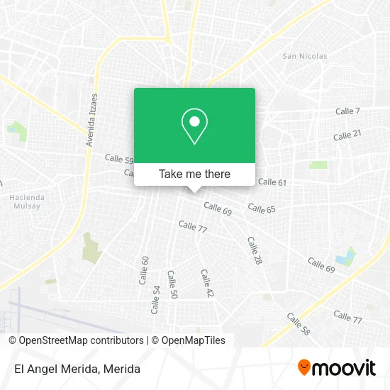 El Angel Merida map