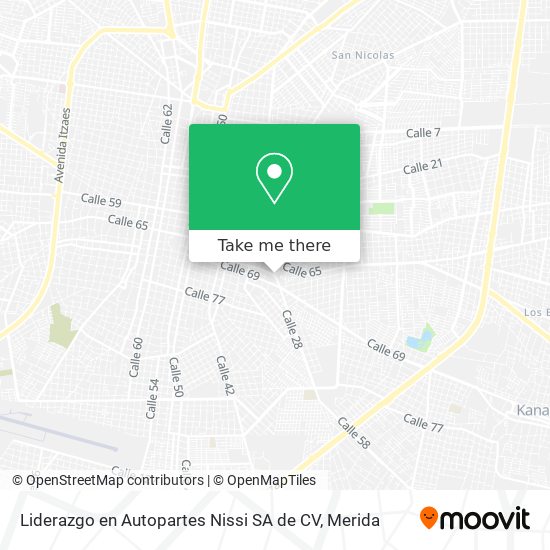 Liderazgo en Autopartes Nissi SA de CV map