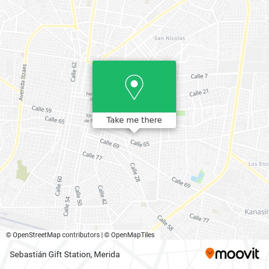 Sebastián Gift Station map