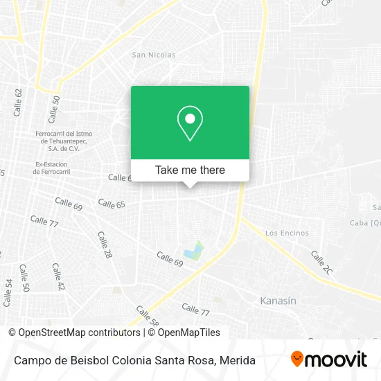 Campo de Beisbol Colonia Santa Rosa map