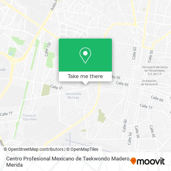 Mapa de Centro Profesional Mexicano de Taekwondo Madero