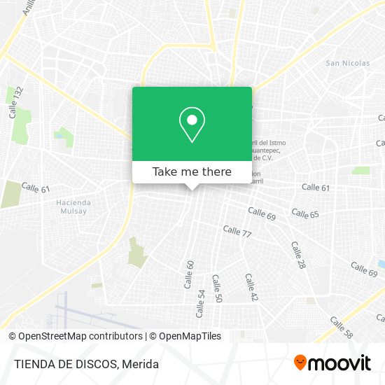 Mapa de TIENDA DE DISCOS