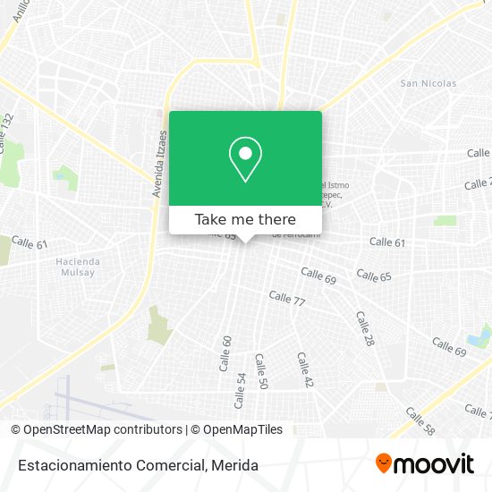 Estacionamiento Comercial map