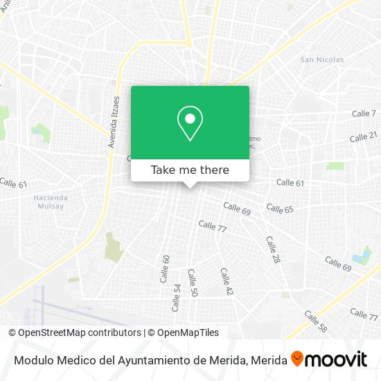 Modulo Medico del Ayuntamiento de Merida map