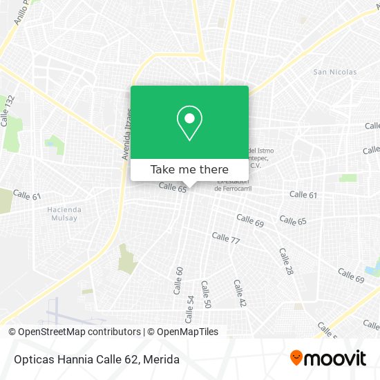 Opticas Hannia Calle 62 map