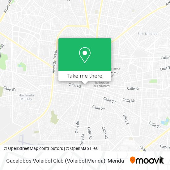 Mapa de Gacelobos Voleibol Club (Voleibol Merida)