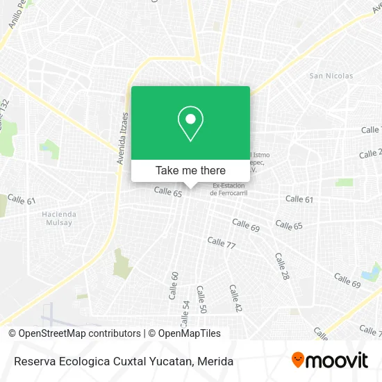 Reserva Ecologica Cuxtal Yucatan map