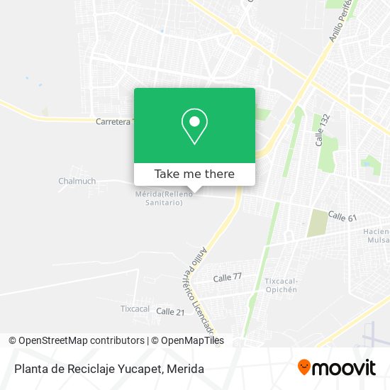 Mapa de Planta de Reciclaje Yucapet