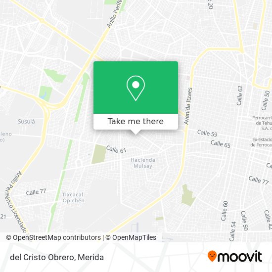 Mapa de del Cristo Obrero