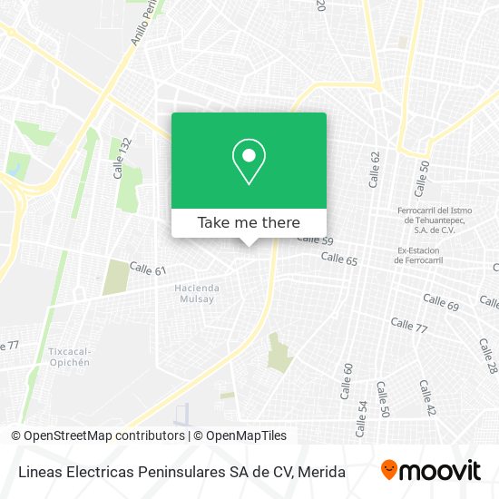 Lineas Electricas Peninsulares SA de CV map