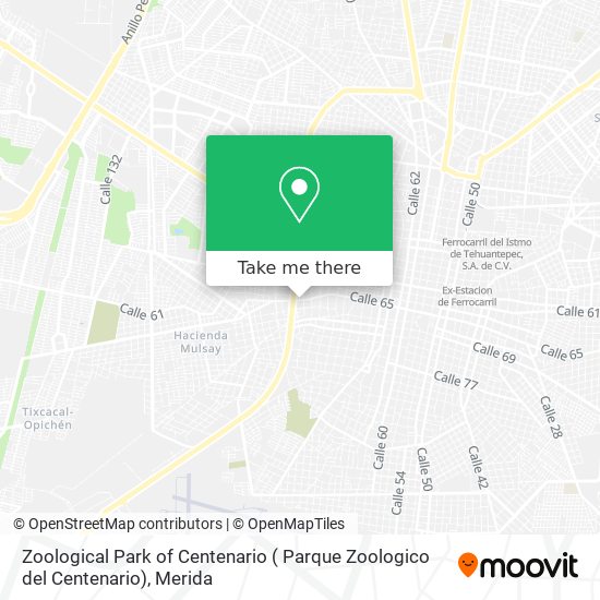 Mapa de Zoological Park of Centenario ( Parque Zoologico del Centenario)