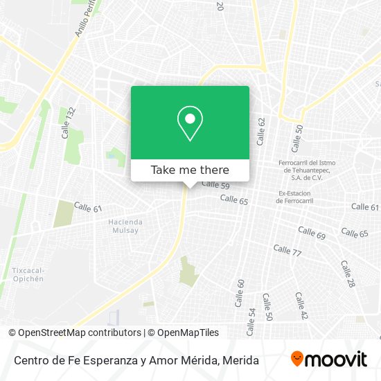 Centro de Fe Esperanza y Amor Mérida map