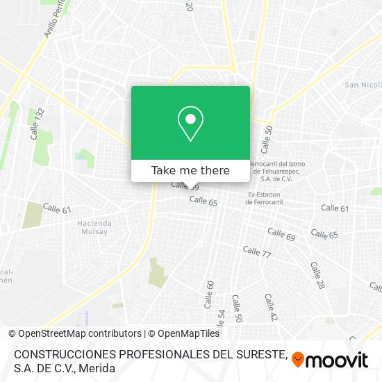 CONSTRUCCIONES PROFESIONALES DEL SURESTE, S.A. DE C.V. map