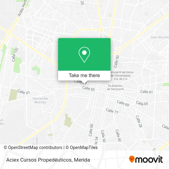Mapa de Aciex Cursos Propedéuticos