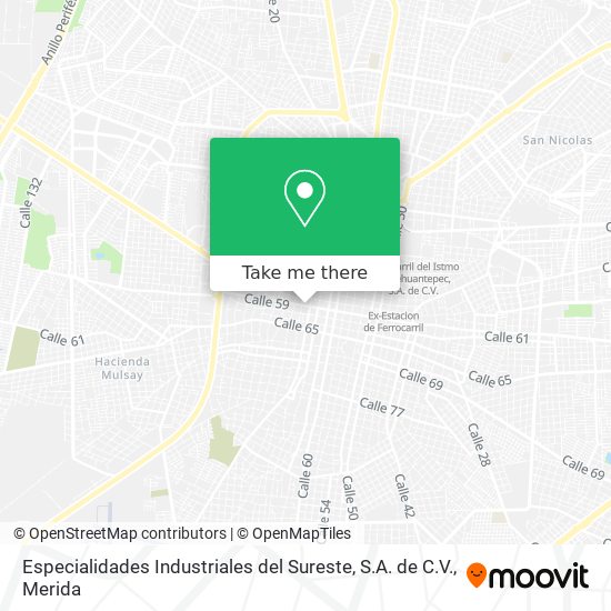 Mapa de Especialidades Industriales del Sureste, S.A. de C.V.