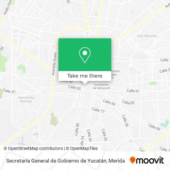 Mapa de Secretaría General de Gobierno de Yucatán