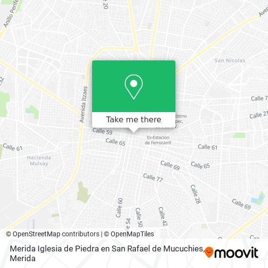 Mapa de Merida Iglesia de Piedra en San Rafael de Mucuchies