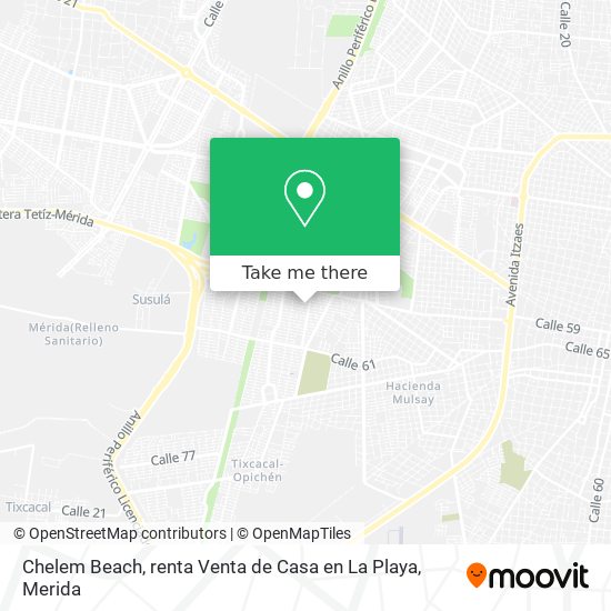 Chelem Beach, renta Venta de Casa en La Playa map