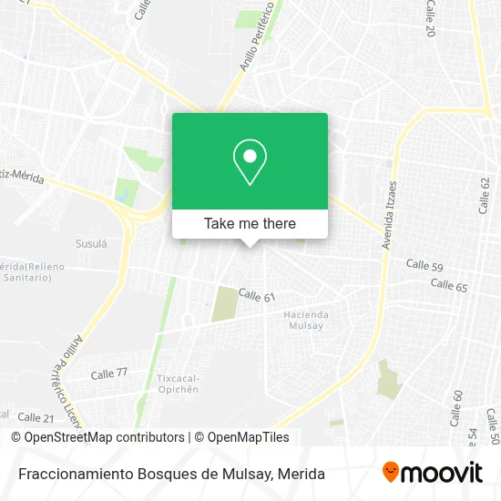 Fraccionamiento Bosques de Mulsay map