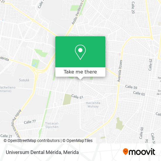 Universum Dental Mérida map