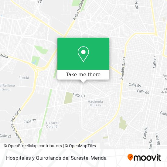 Mapa de Hospitales y Quirofanos del Sureste