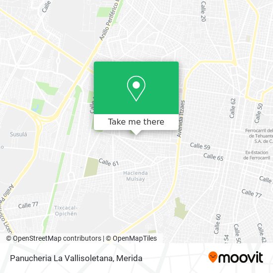 Mapa de Panucheria La Vallisoletana