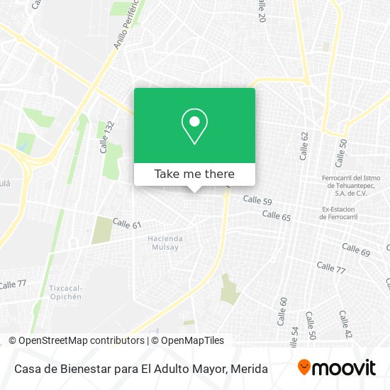 Casa de Bienestar para El Adulto Mayor map