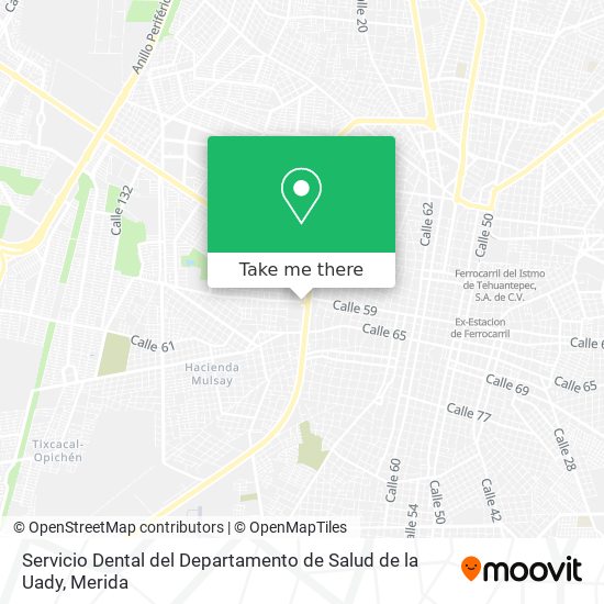 Servicio Dental del Departamento de Salud de la Uady map
