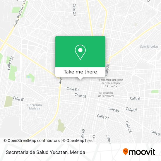 Secretaria de Salud Yucatan map