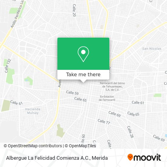 Mapa de Albergue La Felicidad Comienza A.C.