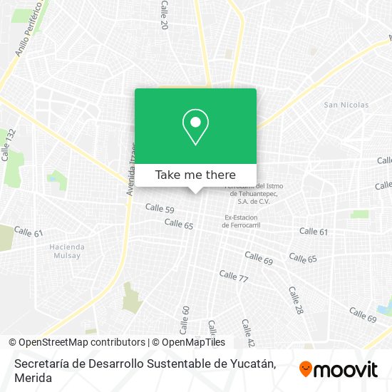 Secretaría de Desarrollo Sustentable de Yucatán map