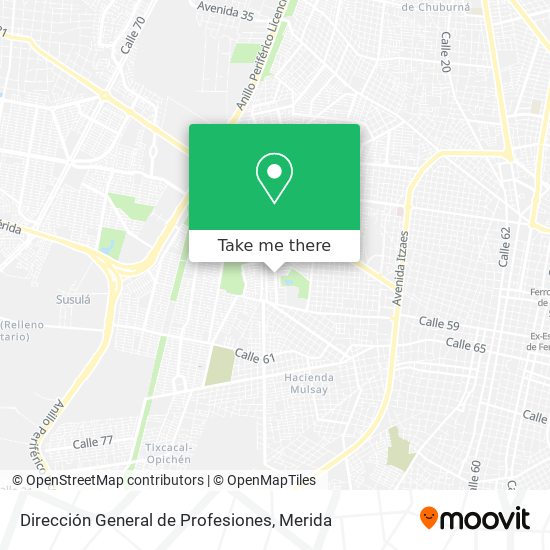 Mapa de Dirección General de Profesiones