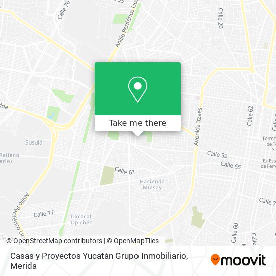 Mapa de Casas y Proyectos Yucatán Grupo Inmobiliario