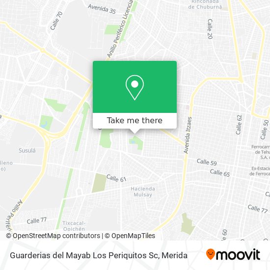 Mapa de Guarderias del Mayab Los Periquitos Sc