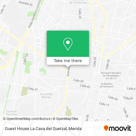 Guest House La Casa del Quetzal map